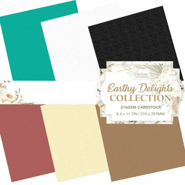 Couture Creations Earthy Delights Collection A4 Cardstock - 24 sheets Cards