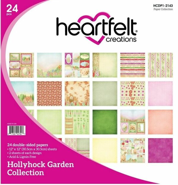 Heartfelt Creations Hollyhock Garden Paper Pad 12" Collection Cardmaking