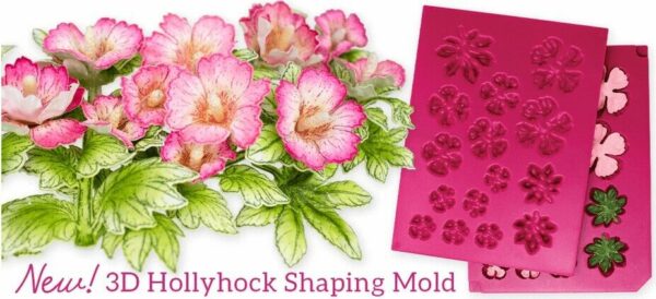 Heartfelt Creations Tool 3D Hollyhock Shaping Mold - Flowers Leaves Garden - Image 3