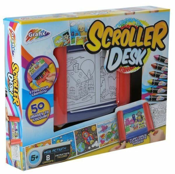 Grafix Scroller Desk Kids Activity Pack Activity School Holiday Colouring Set - Image 2