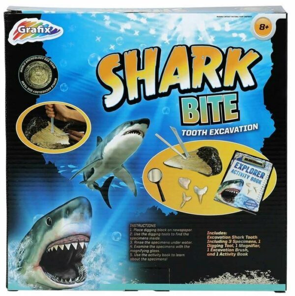 Grafix Shark Bite Tooth Excavation Activity Kit School Holiday Archaeological