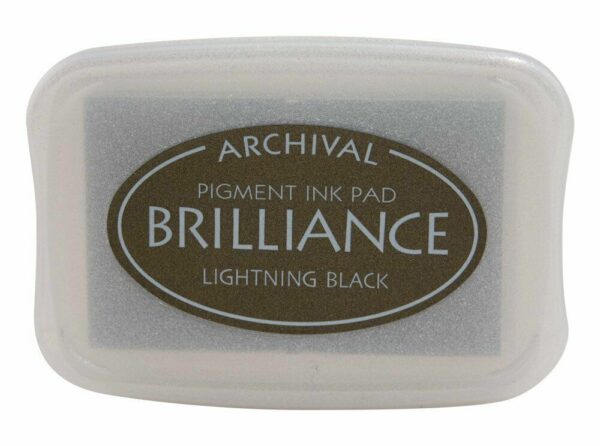 Tsukineko Archival Pigment Brilliance Ink Pad - Lightning Black