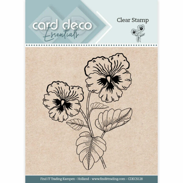 Find it Card Deco Essentials - Clear Stamps - Purple Passion - Pansy Flowers