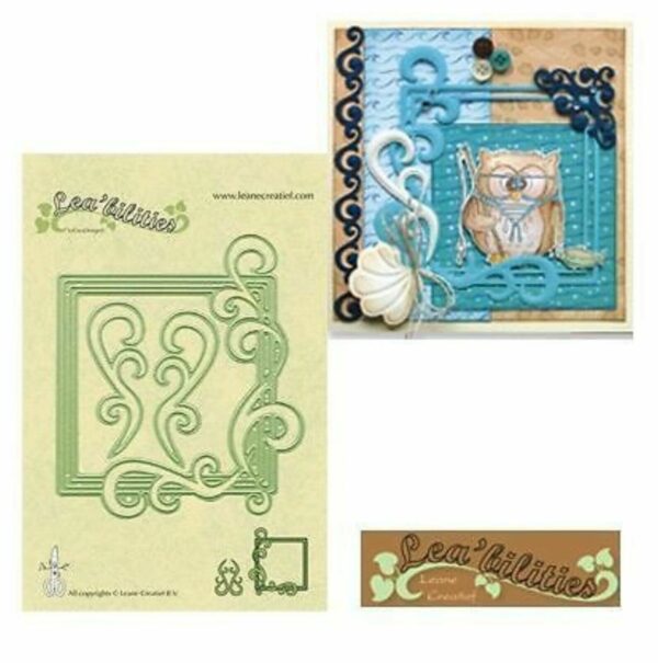 Leane Creatief Lea'bilities Die Frame Square Curve Ribbon 45.8114 Flourish